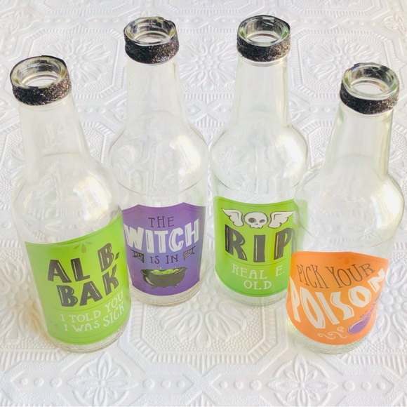 Halloween Decor Bottles 4 pc - Picture 12 of 13